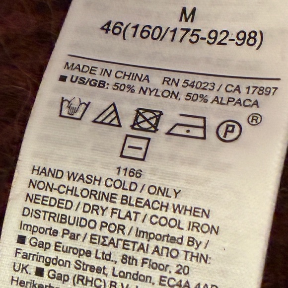 NWT Banana Republic Alpaca Wool Blend / Italian Yarn Brown Oversized Sweater M - Picture 7 of 8